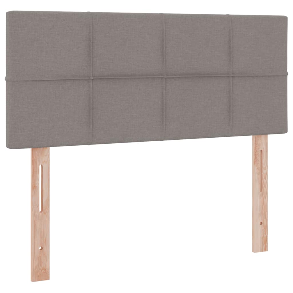 vidaXL LED Κρεβάτι αποθήκευσης με στρώμα Taupe 120 x 200 cm Ύφασμα