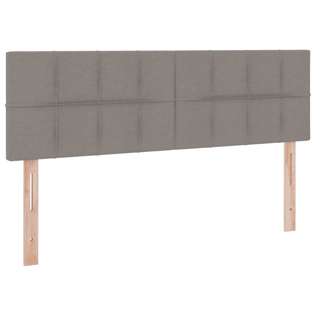vidaXL LED Κρεβάτι αποθήκευσης με στρώμα Taupe 140 x 200 cm Ύφασμα