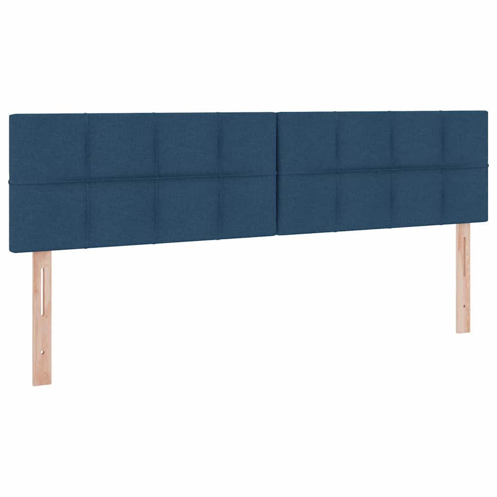 vidaXL LED Κρεβάτι αποθήκευσης με στρώμα Μπλε 160 x 200 cm Ύφασμα
