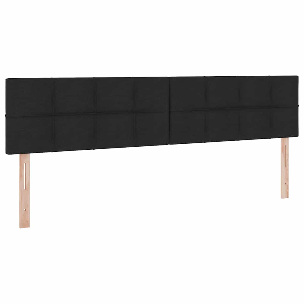 vidaXL LED Κρεβάτι αποθήκευσης με στρώμα Μαύρο 200 x 200 cm Ύφασμα