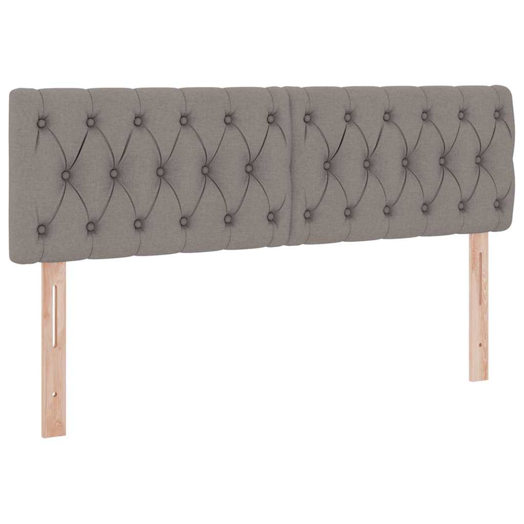 vidaXL LED Κρεβάτι αποθήκευσης με στρώμα Taupe 140 x 200 cm Ύφασμα