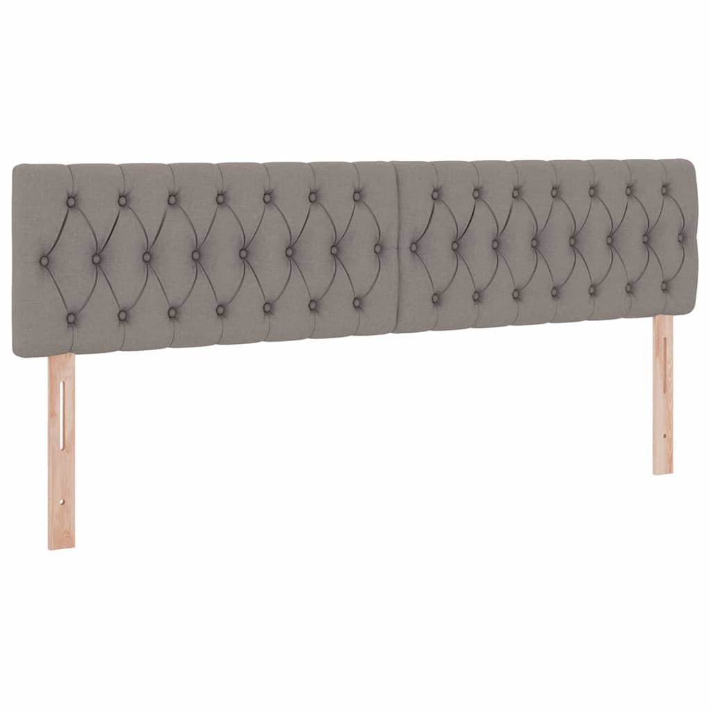 vidaXL LED Κρεβάτι αποθήκευσης με στρώμα Taupe 160 x 200 cm Ύφασμα