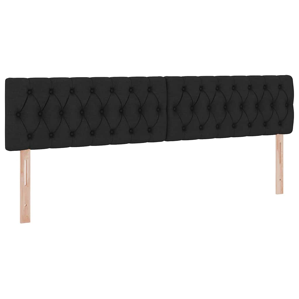 vidaXL LED Κρεβάτι αποθήκευσης με στρώμα Μαύρο 200 x 200 cm Ύφασμα