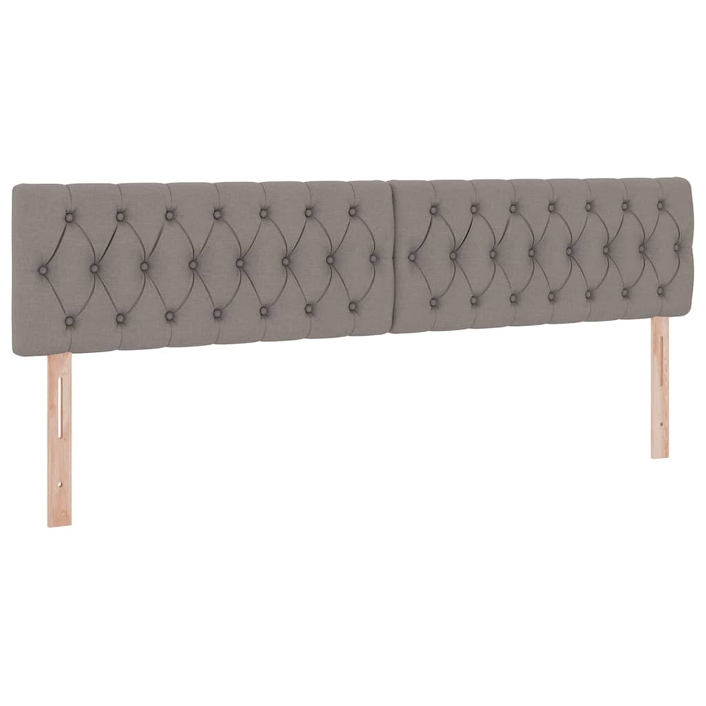 vidaXL LED Κρεβάτι αποθήκευσης με στρώμα Taupe 200 x 200 cm Ύφασμα