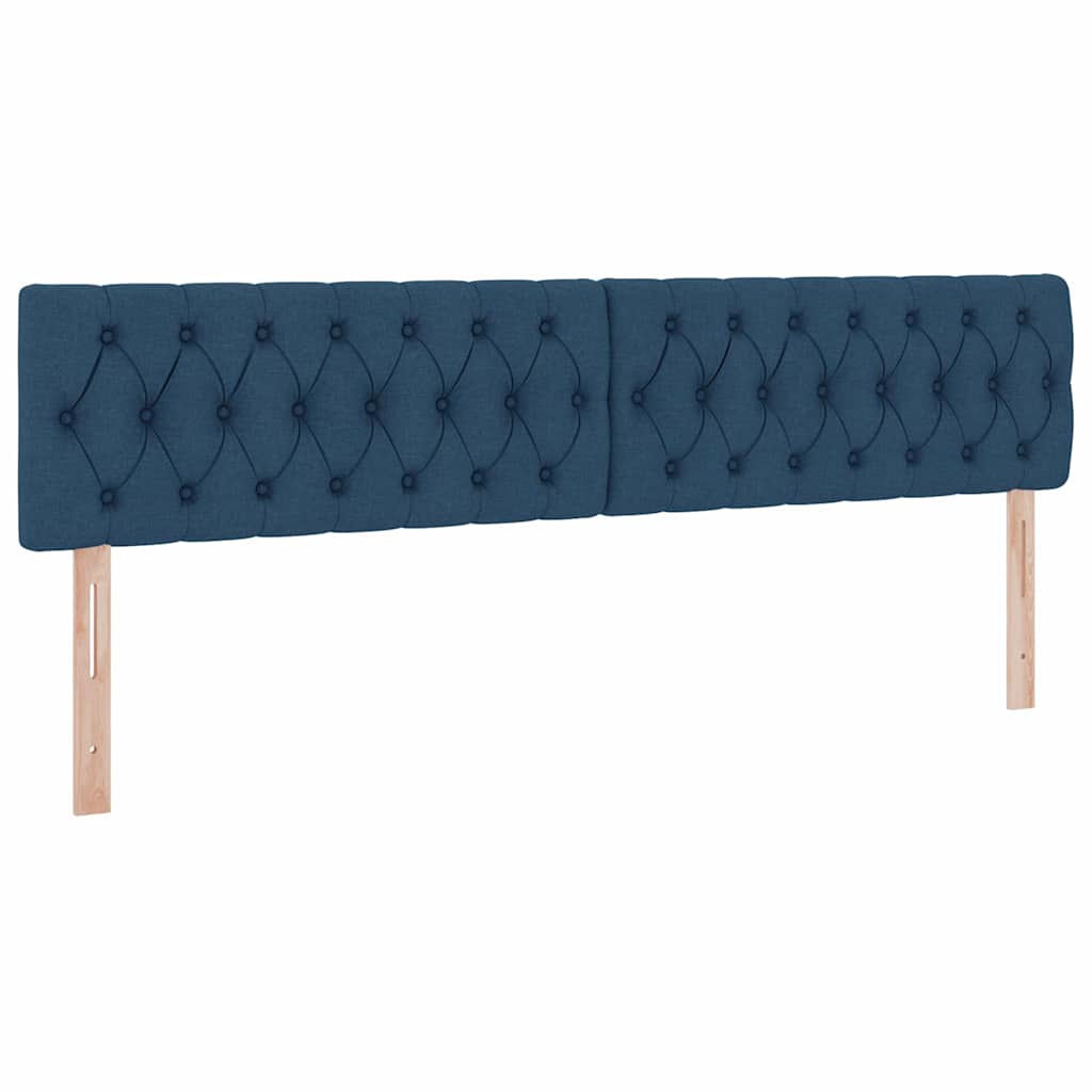 vidaXL LED Κρεβάτι αποθήκευσης με στρώμα Μπλε 200 x 200 cm Ύφασμα