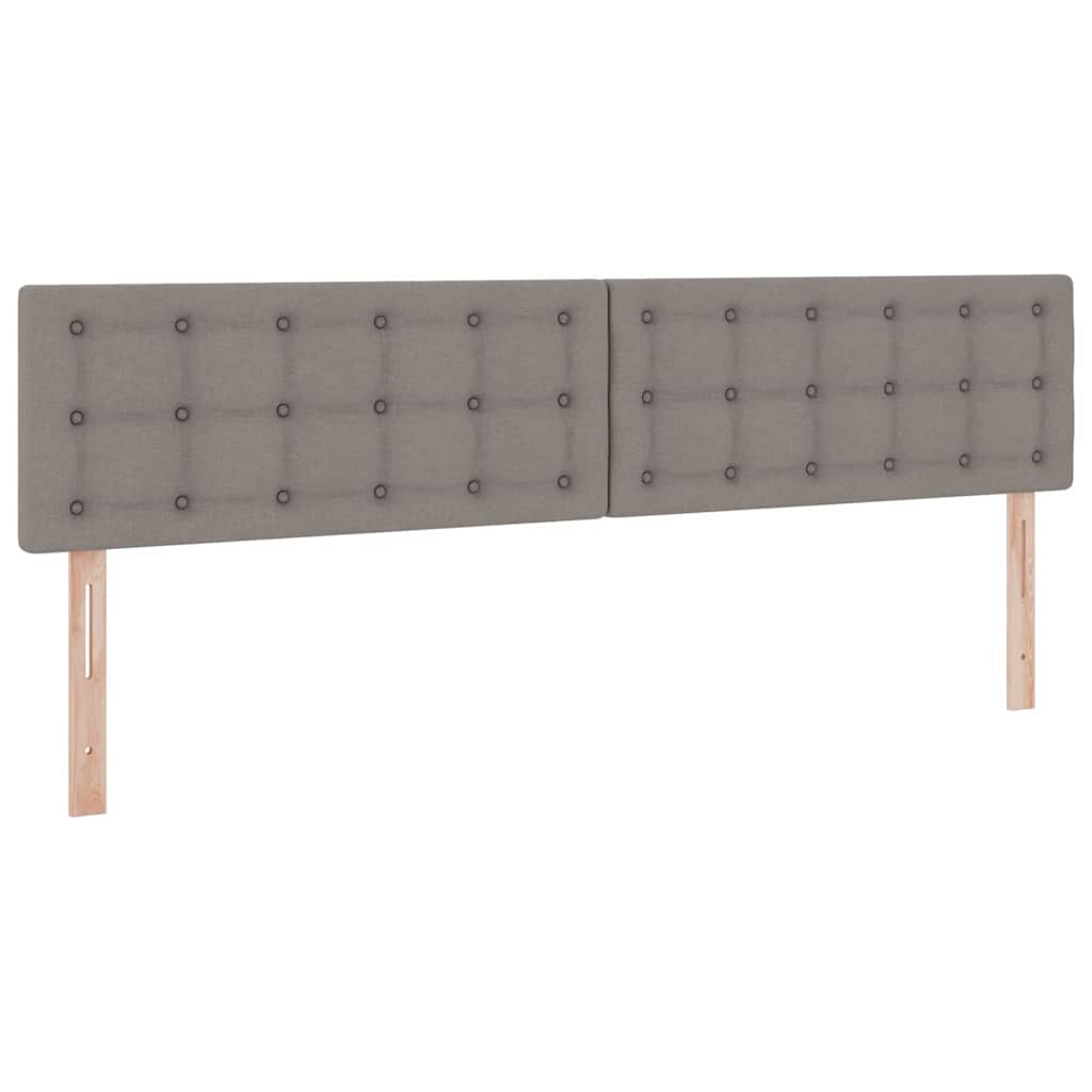 vidaXL LED Κρεβάτι αποθήκευσης με στρώμα Taupe 200 x 200 cm Ύφασμα