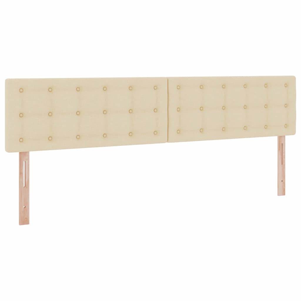 vidaXL LED Κρεβάτι αποθήκευσης με στρώμα Κρέμ 200 x 200 cm Ύφασμα