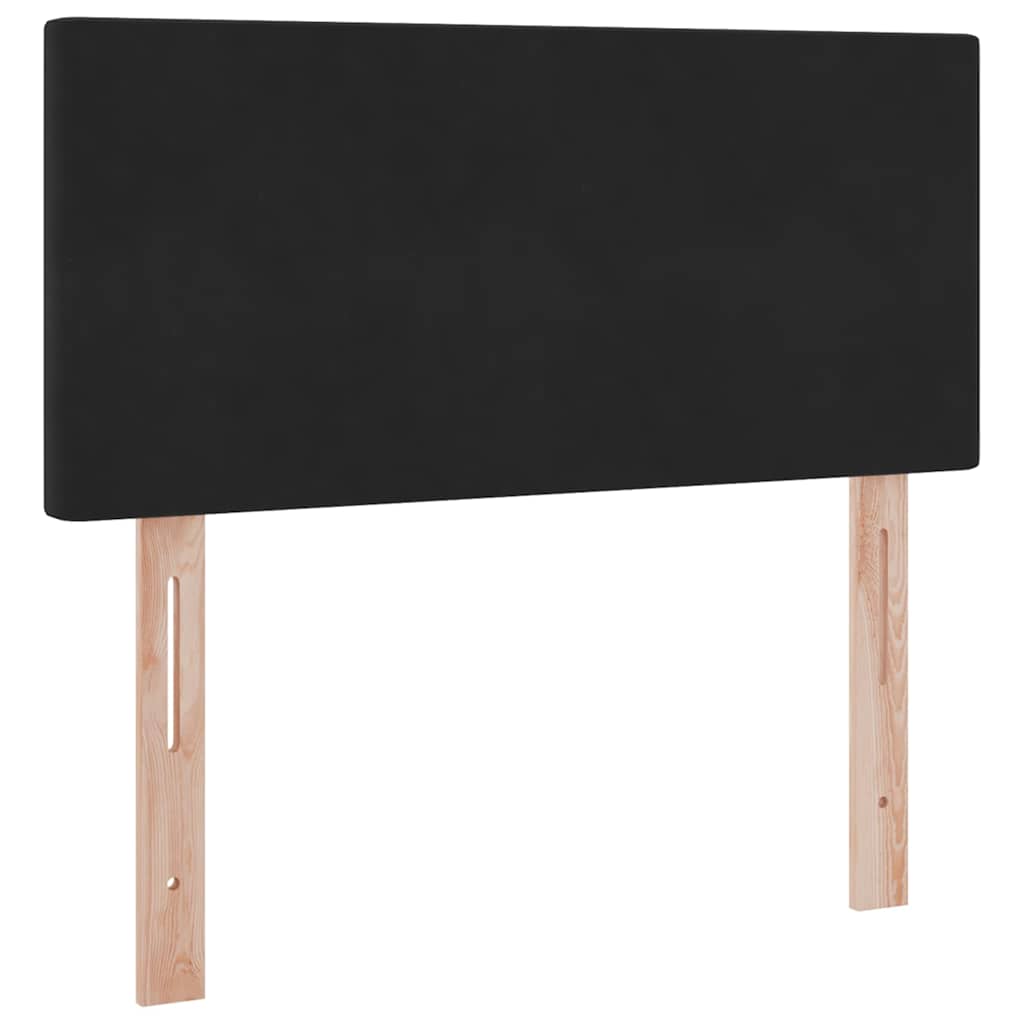 vidaXL LED Κρεβάτι αποθήκευσης με στρώμα Μαύρο 100 x 200 cm Βελούδο
