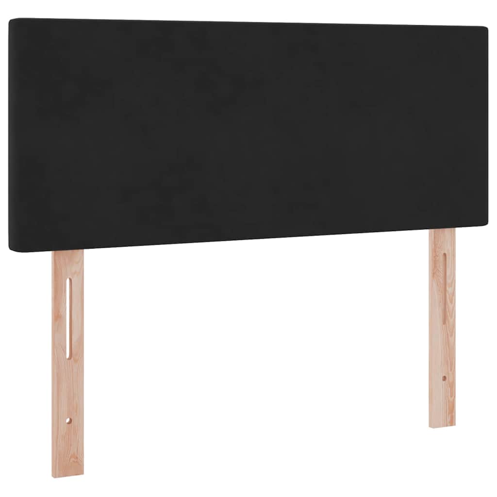 vidaXL LED Κρεβάτι αποθήκευσης με στρώμα Μαύρο 120 x 200 cm Βελούδο