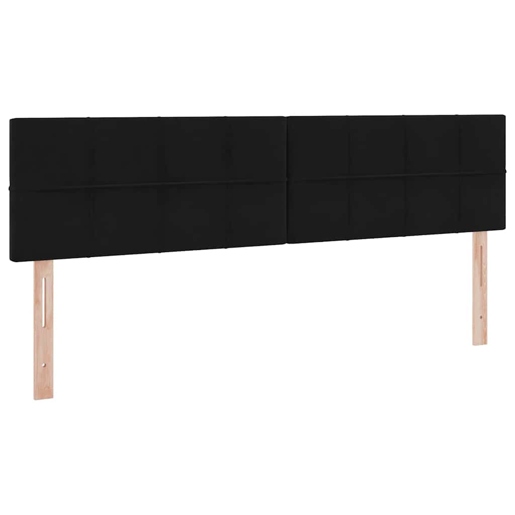 vidaXL LED Κρεβάτι αποθήκευσης με στρώμα Μαύρο 180 x 200 cm Βελούδο