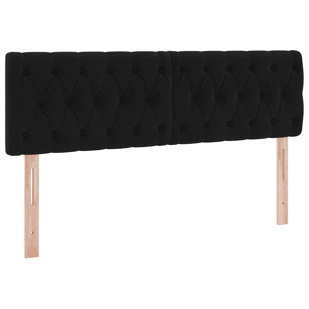 vidaXL LED Κρεβάτι αποθήκευσης με στρώμα Μαύρο 140 x 200 cm Βελούδο