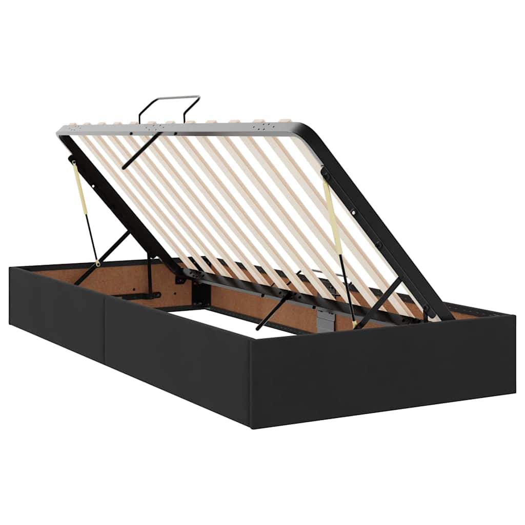 vidaXL Κρεβάτι με φώτα λωρίδας LED Μαύρο 200 x 200 cm Βελούδο