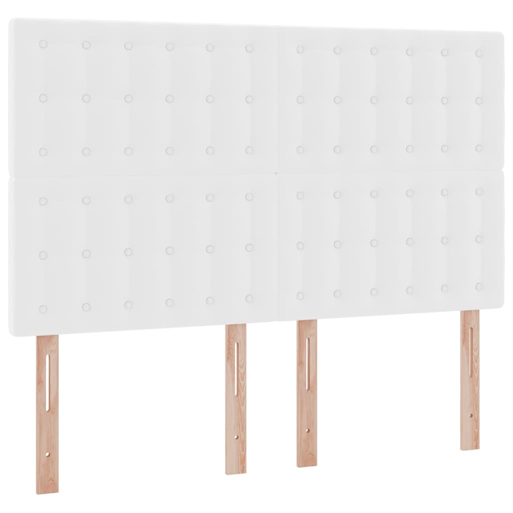 vidaXL Κρεβάτι Αποθήκης Καθαρό Λευκό 140 x 200 cm Τεχνητό Δέρμα