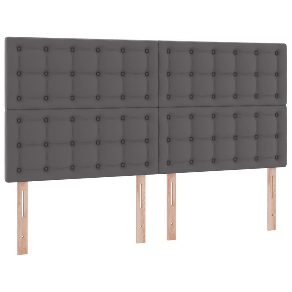 vidaXL Κρεβάτι Αποθήκης με στρώμα Γκρι 160 x 200 cm Τεχνητό Δέρμα