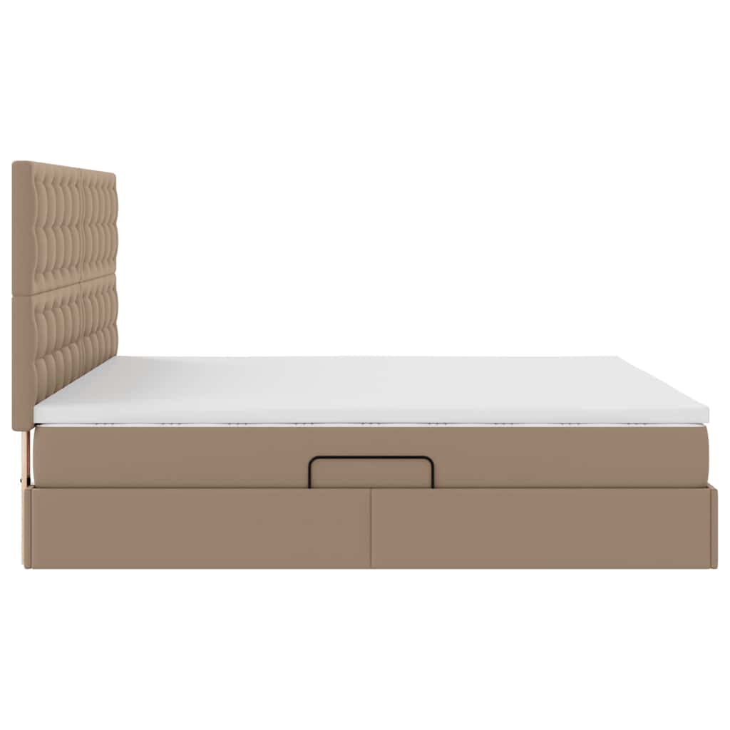 vidaXL Κρεβάτι Αποθήκης Καπουτσίνο 180 x 200 cm Τεχνητό Δέρμα