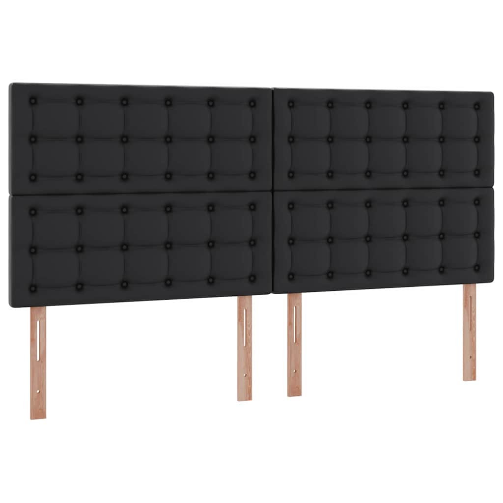 vidaXL Κρεβάτι Αποθήκης με στρώμα Μαύρο 200 x 200 cm Τεχνητό Δέρμα
