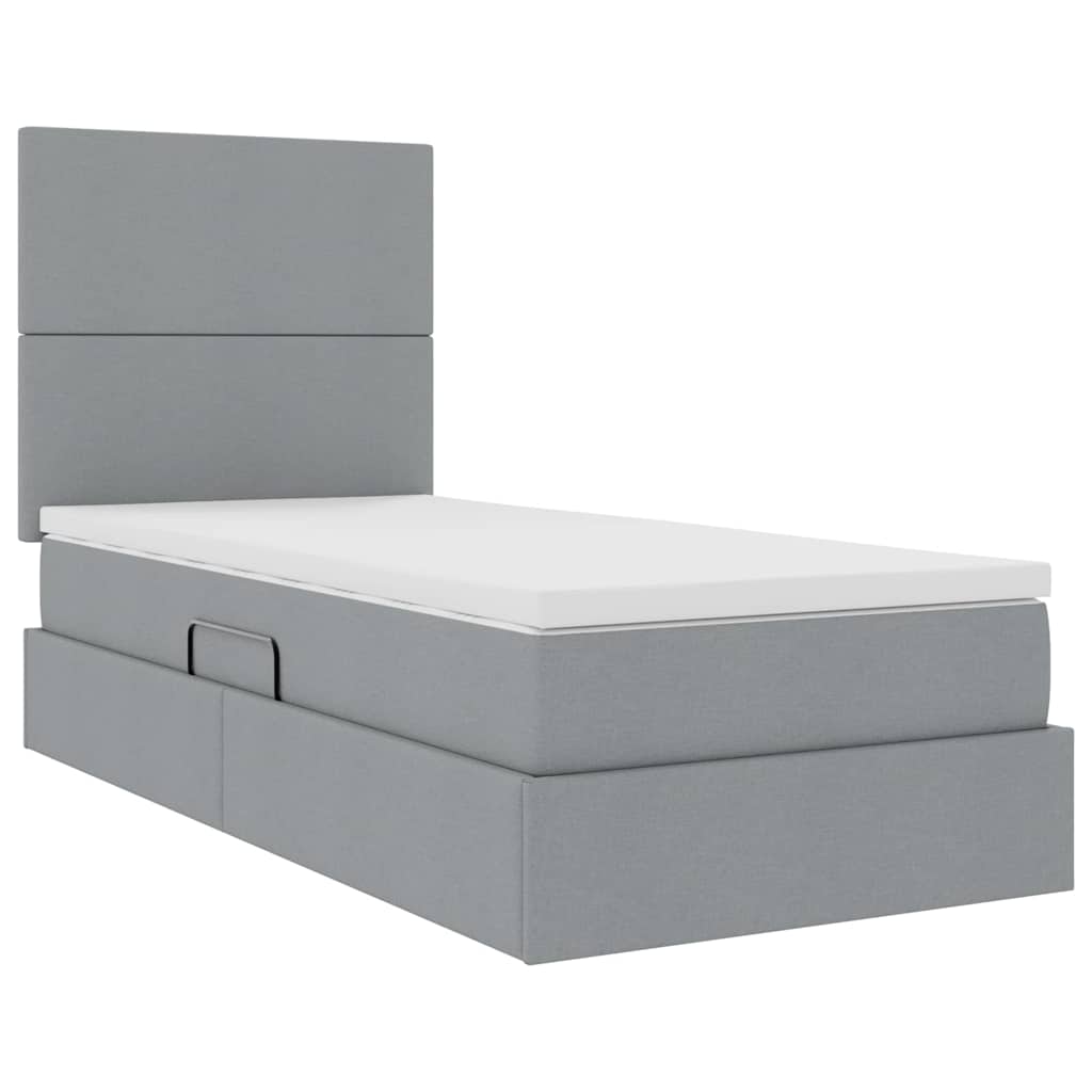 vidaXL Κρεβάτι με αποθηκευτικό χώρο και στρώμα 90 x 190 cm Πολυεστέρας