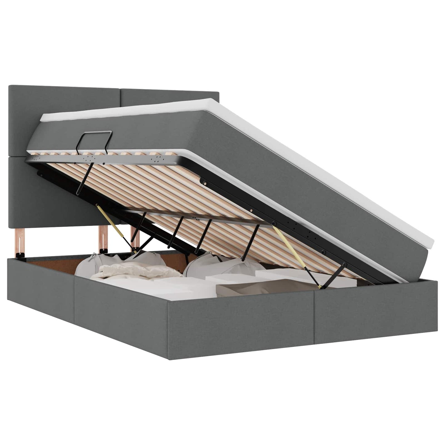 vidaXL Κρεβάτι με αποθηκευτικό χώρο και στρώμα με στρώμα 140 x 190 cm