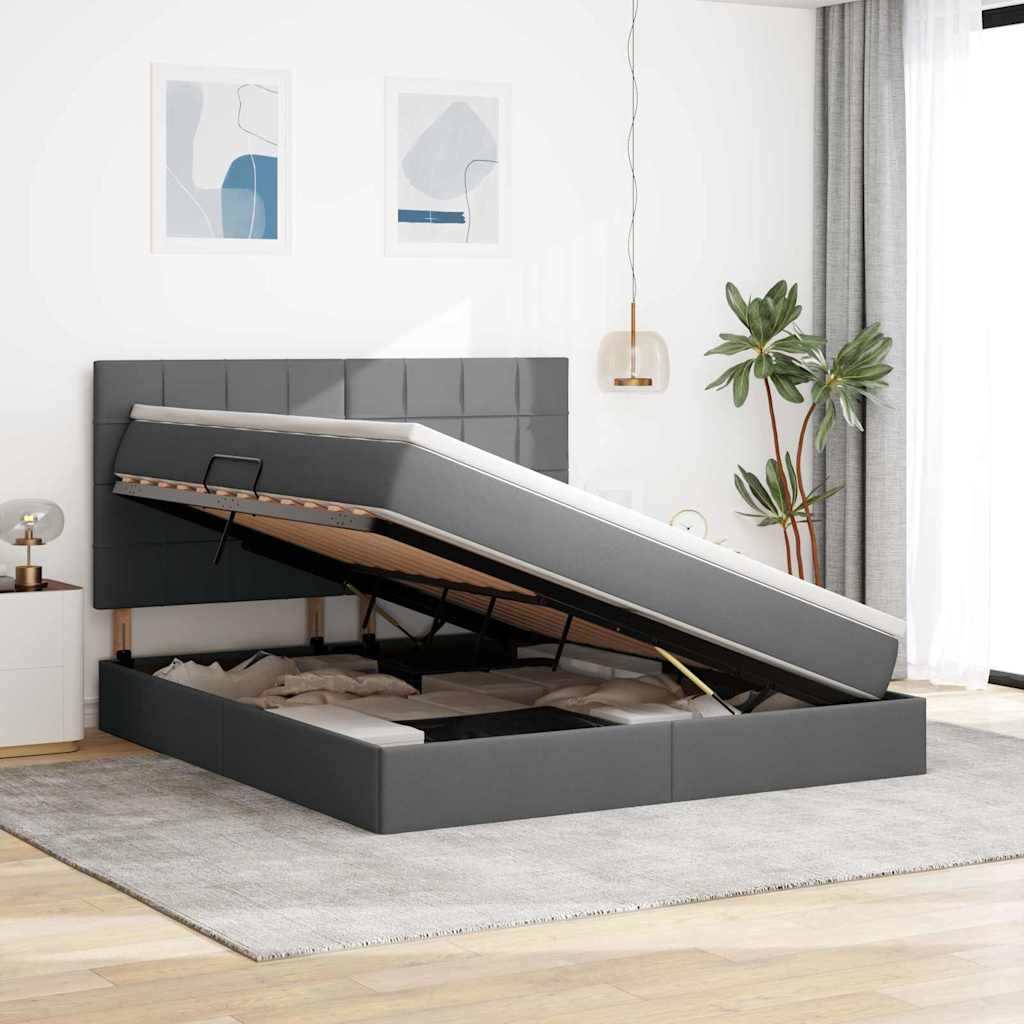 vidaXL Κρεβάτι με αποθηκευτικό χώρο και στρώμα με στρώμα 160 x 200 cm