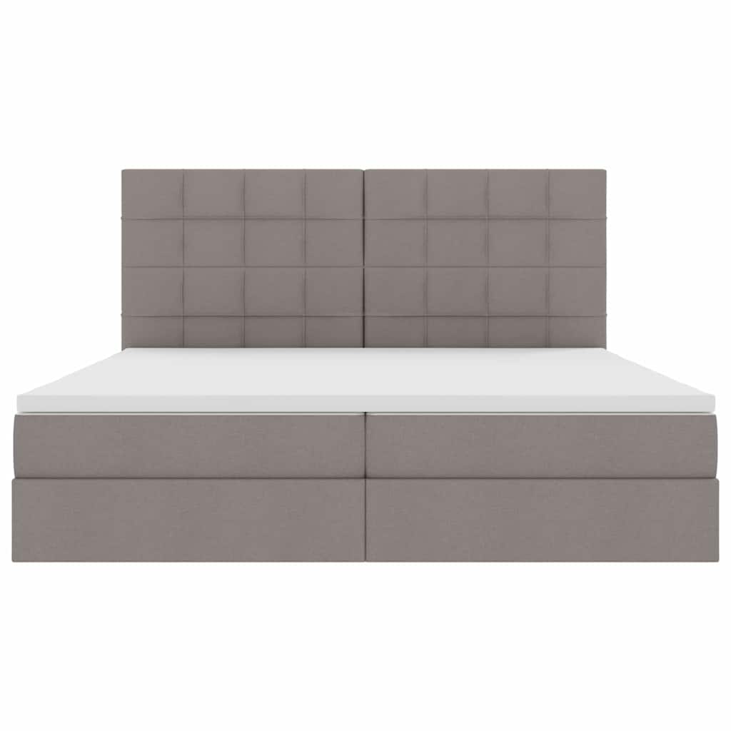 vidaXL Κρεβάτι με αποθηκευτικό χώρο και στρώμα Taupe 200 x 200 cm