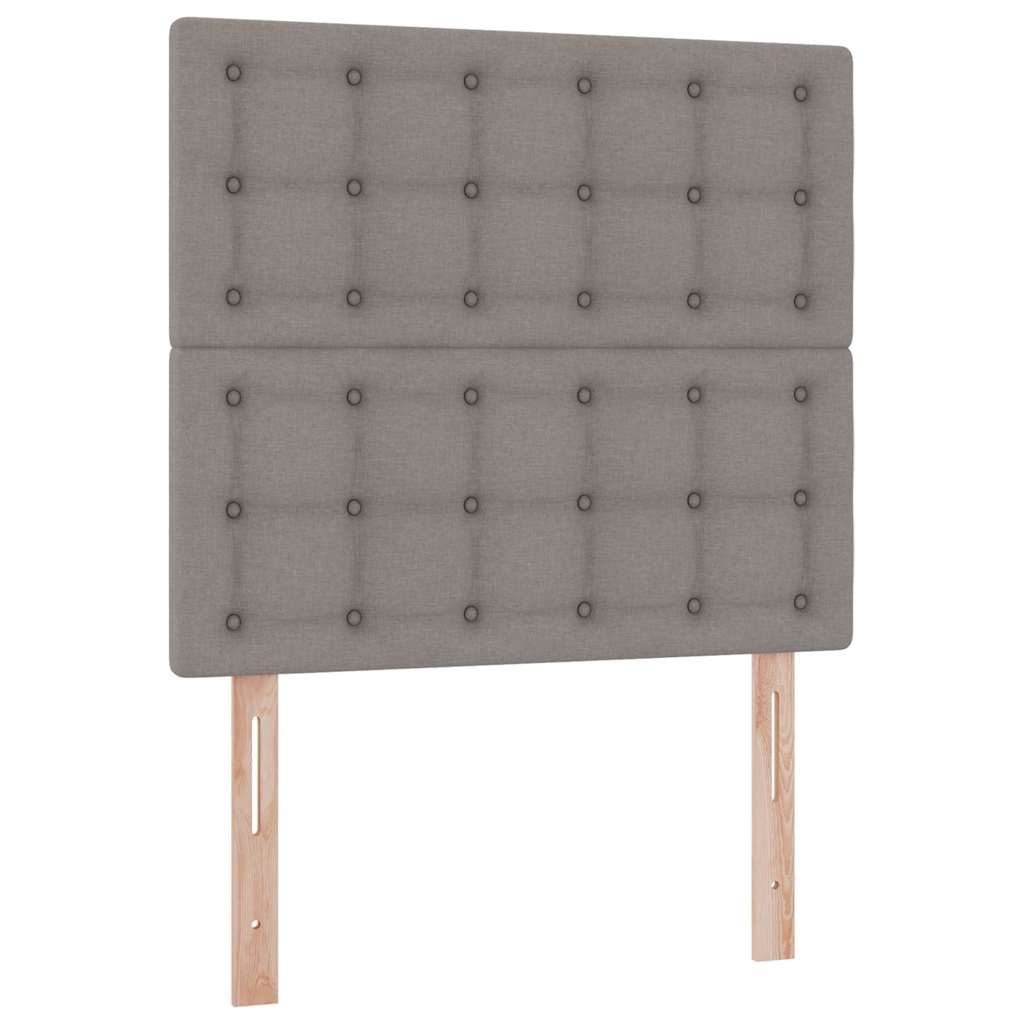 vidaXL Κρεβάτι με αποθηκευτικό χώρο και στρώμα Taupe 90 x 190 cm