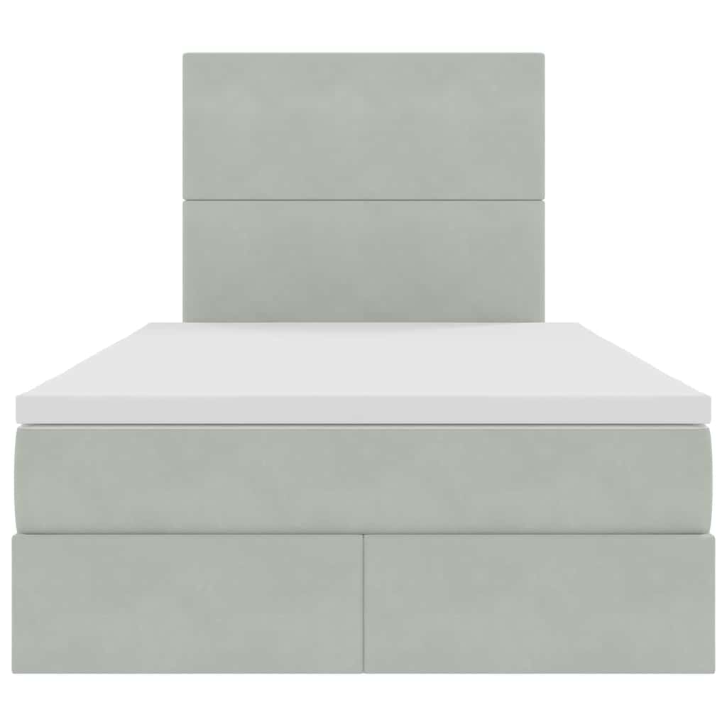 vidaXL Κρεβάτι με αποθηκευτικό χώρο και στρώμα 120 x 200 cm Βελούδο