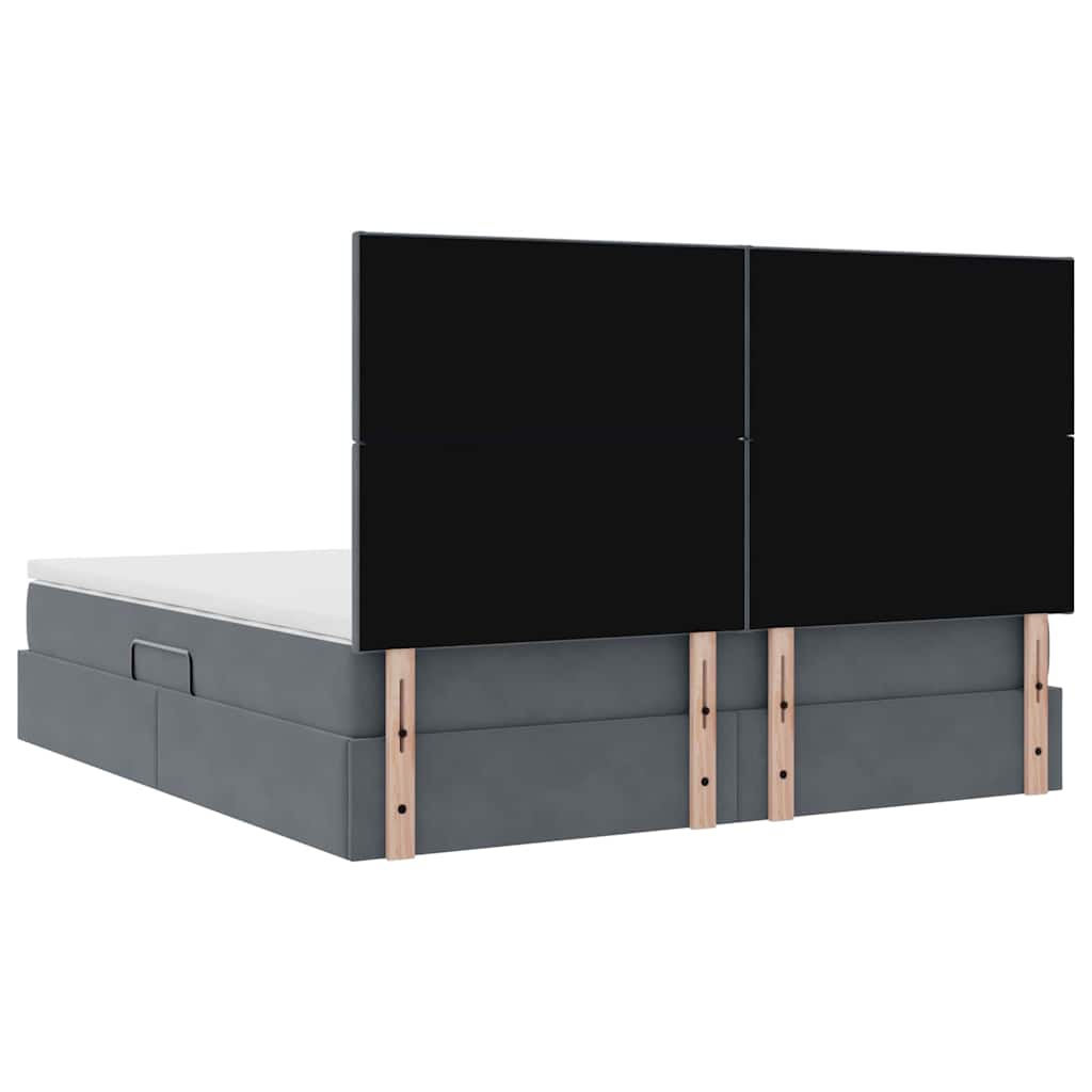 vidaXL Κρεβάτι με αποθηκευτικό χώρο και στρώμα 160 x 200 cm Βελούδο