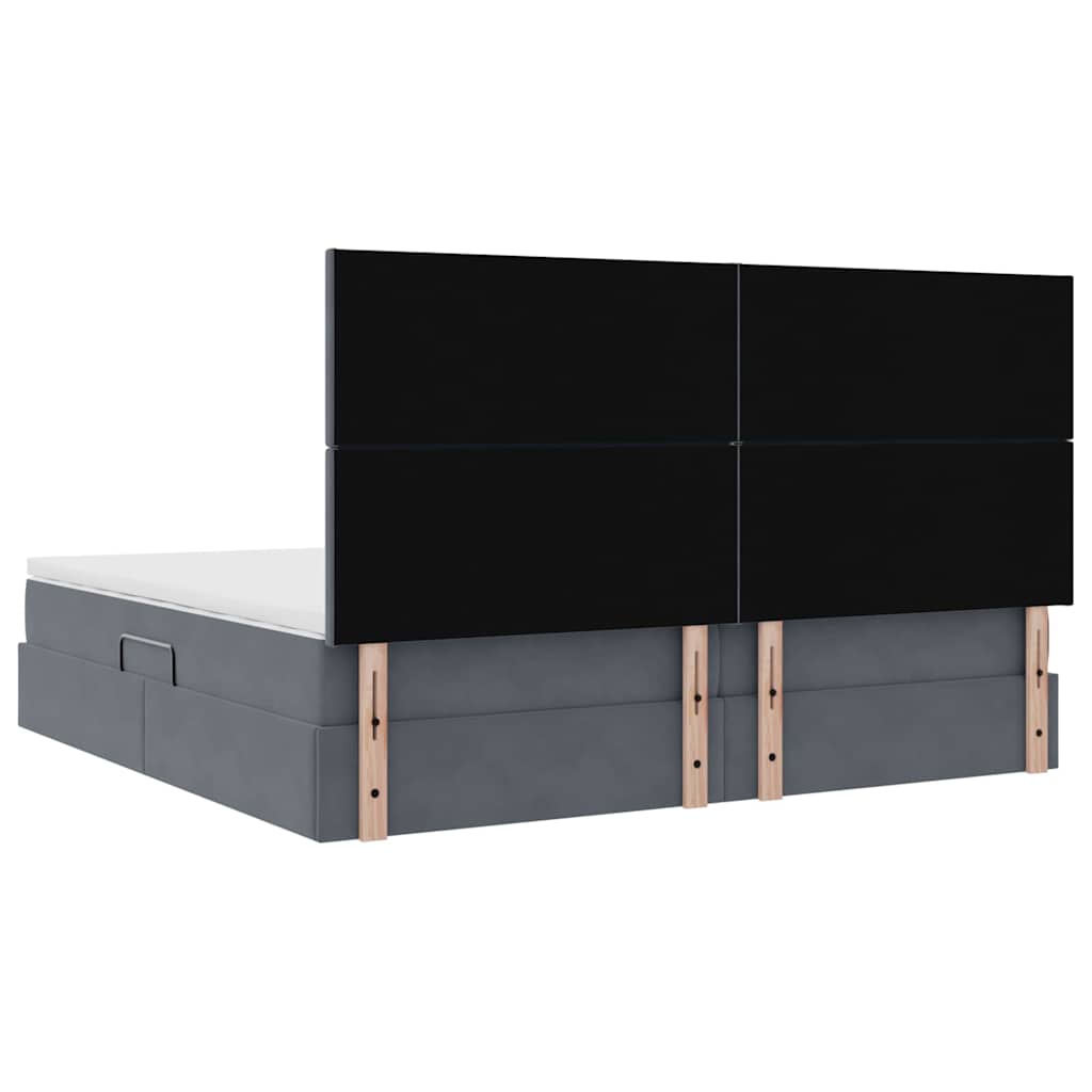 vidaXL Κρεβάτι με αποθηκευτικό χώρο και στρώμα 200 x 200 cm Βελούδο