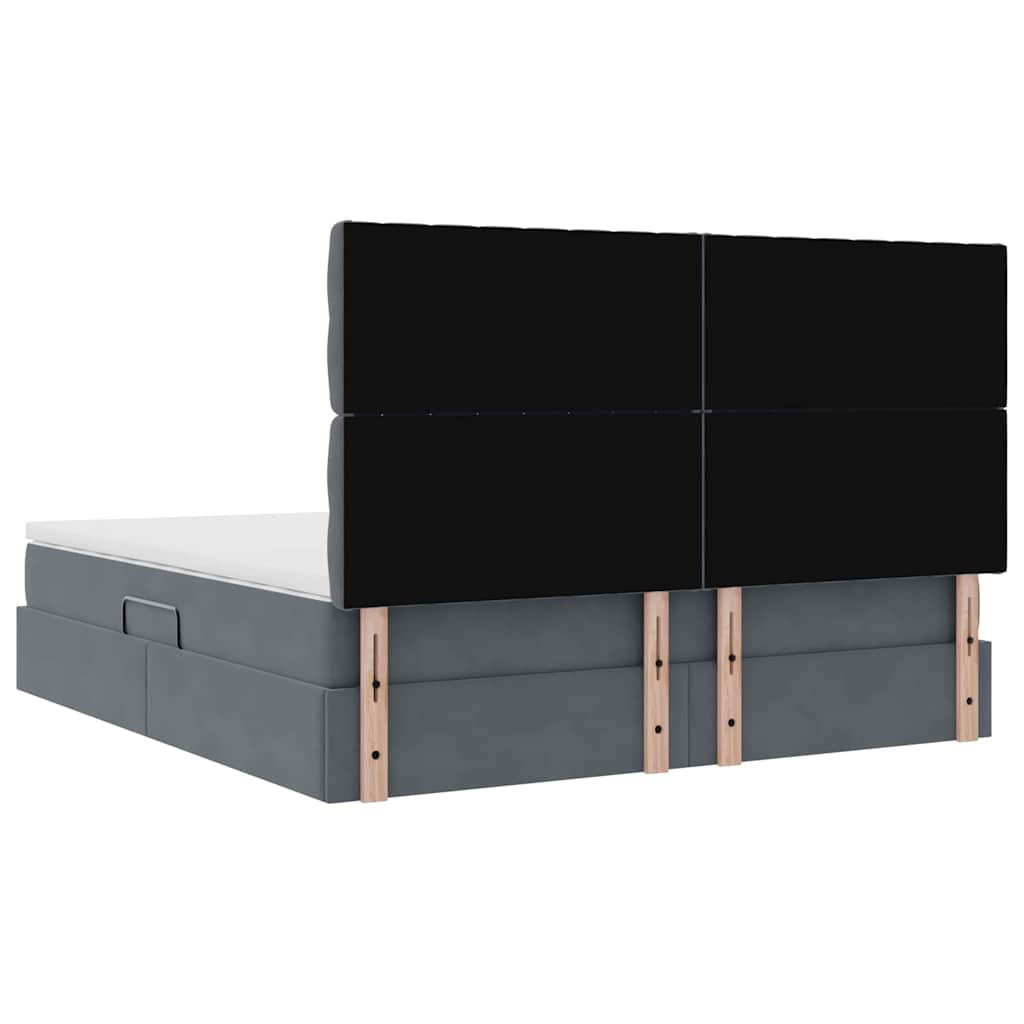 vidaXL Κρεβάτι με αποθηκευτικό χώρο και στρώμα 160 x 200 cm Βελούδο