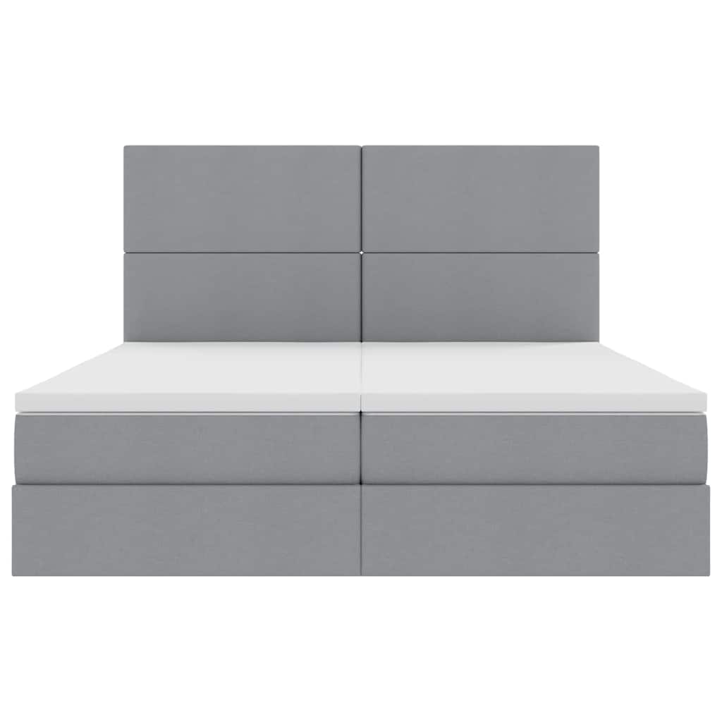 vidaXL Κρεβάτι Αποθήκης Ανοιχτό γκρι 180 x 200 cm Τεχνητό Δέρμα