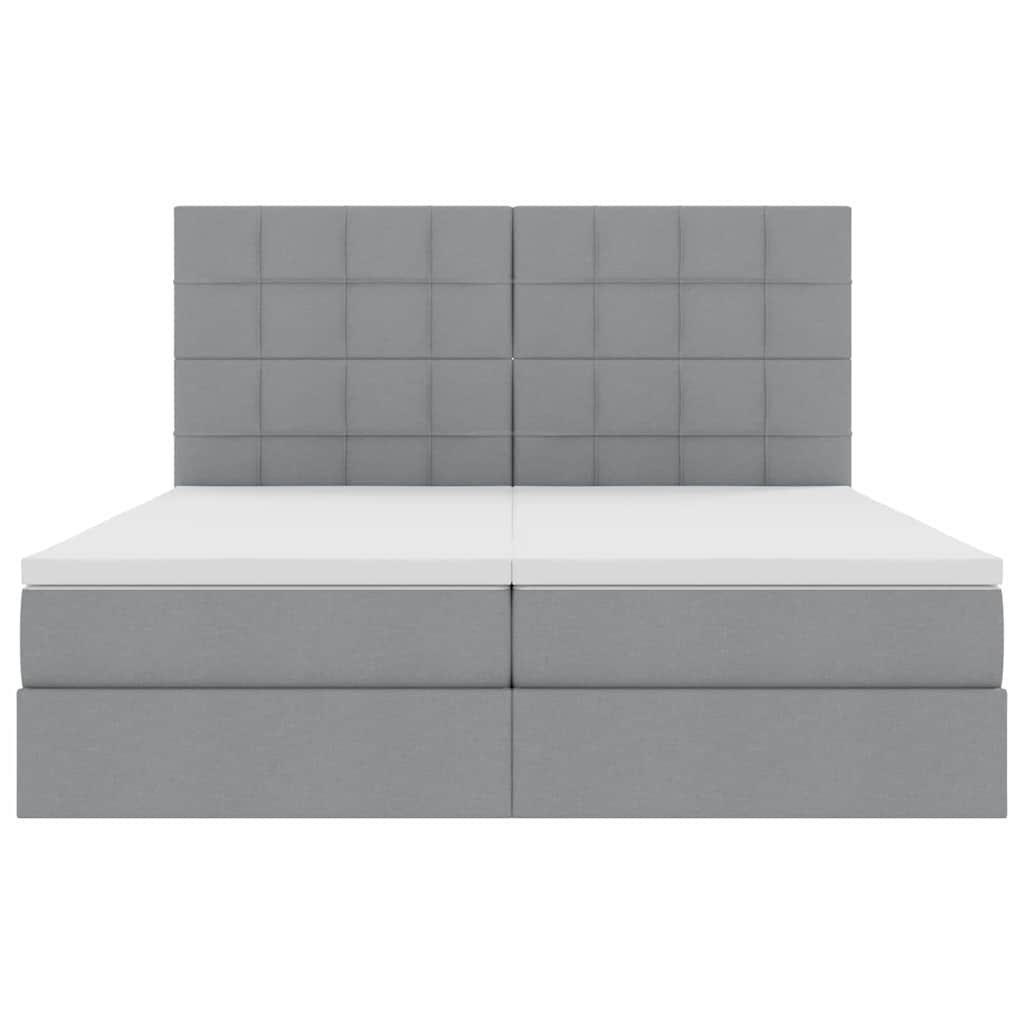 vidaXL Κρεβάτι Αποθήκης Ανοιχτό γκρι 180 x 200 cm Τεχνητό Δέρμα