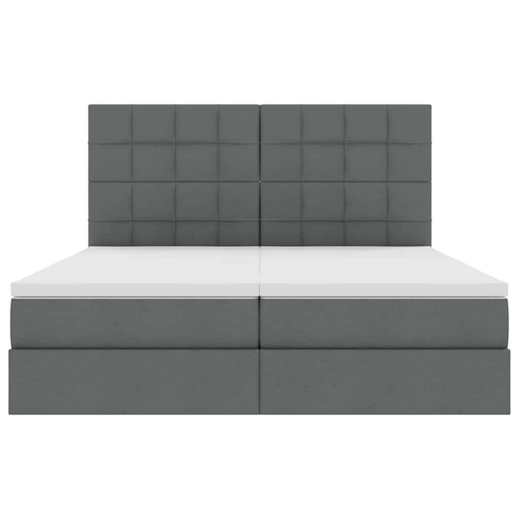 vidaXL Κρεβάτι Αποθήκης Σκούρο Γκρι 180 x 200 cm Τεχνητό Δέρμα