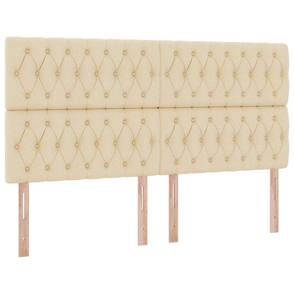 vidaXL Κρεβάτι Αποθήκης με κεφαλάρι Κρέμ 200 x 200 cm Τεχνητό Δέρμα