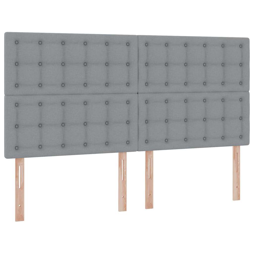 vidaXL Κρεβάτι Αποθήκης Ανοιχτό γκρι 200 x 200 cm Τεχνητό Δέρμα