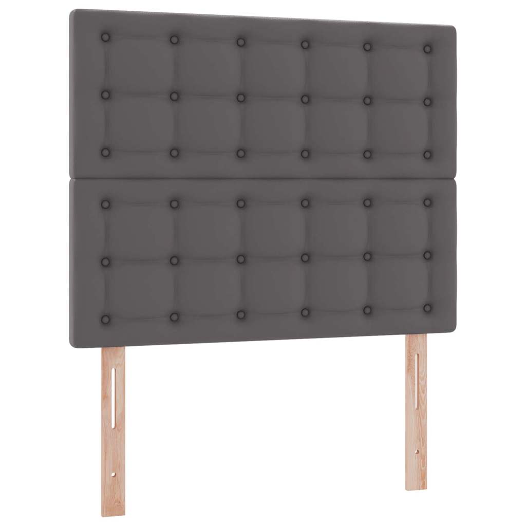 vidaXL Κρεβάτι με αποθηκευτικό χώρο και LED Γκρι 120 x 200 cm