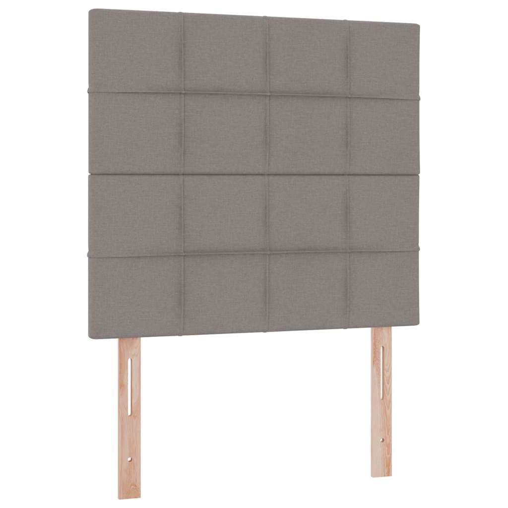 vidaXL Κρεβάτι με αποθηκευτικό χώρο και LED με led Taupe 100 x 200 cm