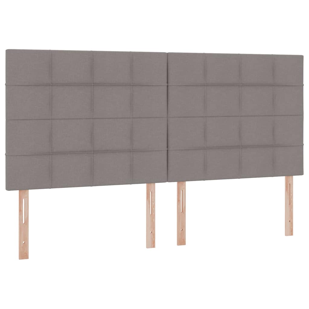 vidaXL Κρεβάτι με αποθηκευτικό χώρο και LED με led Taupe 200 x 200 cm