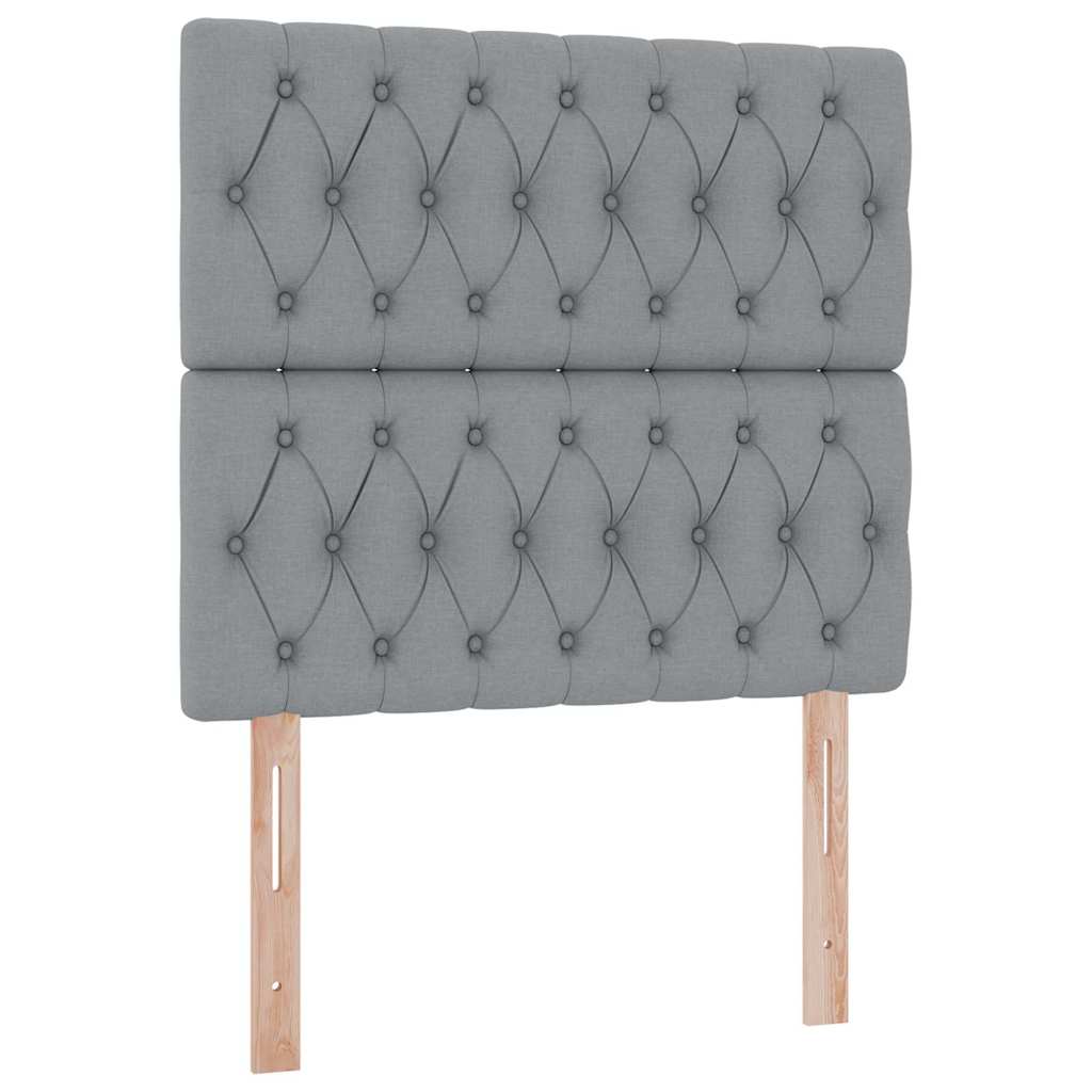 vidaXL Κρεβάτι με αποθηκευτικό χώρο και LED Ανοιχτό γκρι 100 x 200 cm