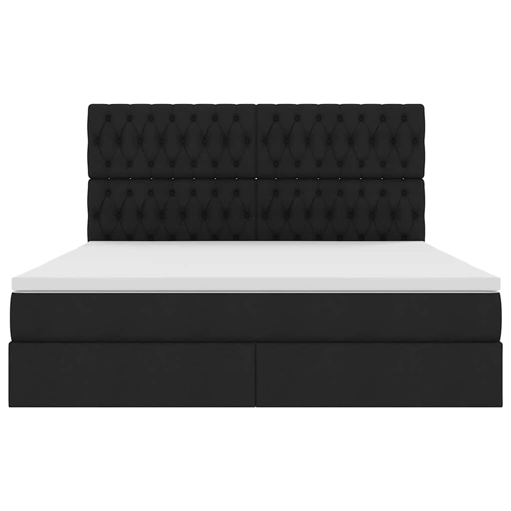 vidaXL Κρεβάτι με αποθηκευτικό χώρο και LED με led Μαύρο 160 x 200 cm