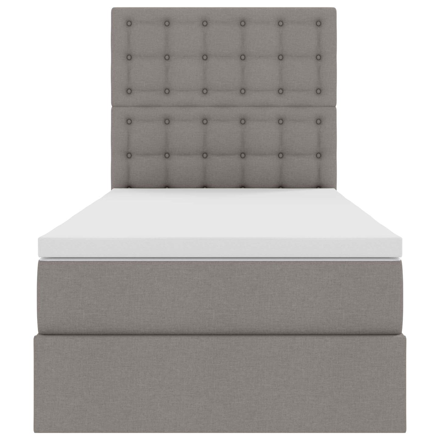 vidaXL Κρεβάτι με αποθηκευτικό χώρο και LED με led Taupe 90 x 200 cm