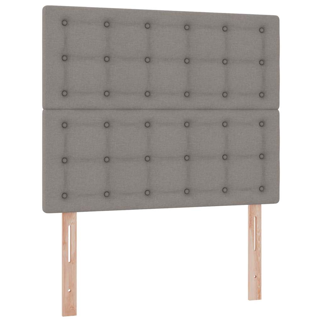 vidaXL Κρεβάτι με αποθηκευτικό χώρο και LED με led Taupe 120 x 200 cm
