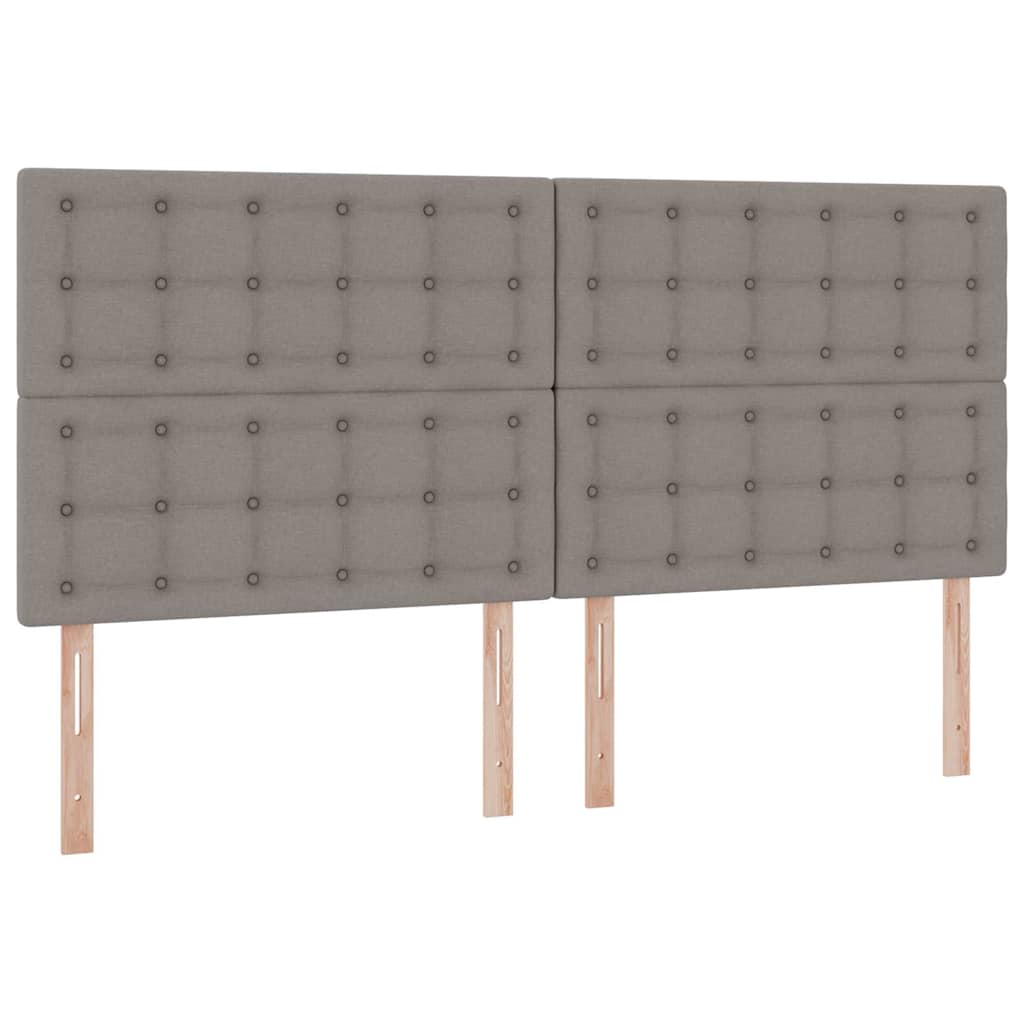 vidaXL Κρεβάτι με αποθηκευτικό χώρο και LED με led Taupe 200 x 200 cm