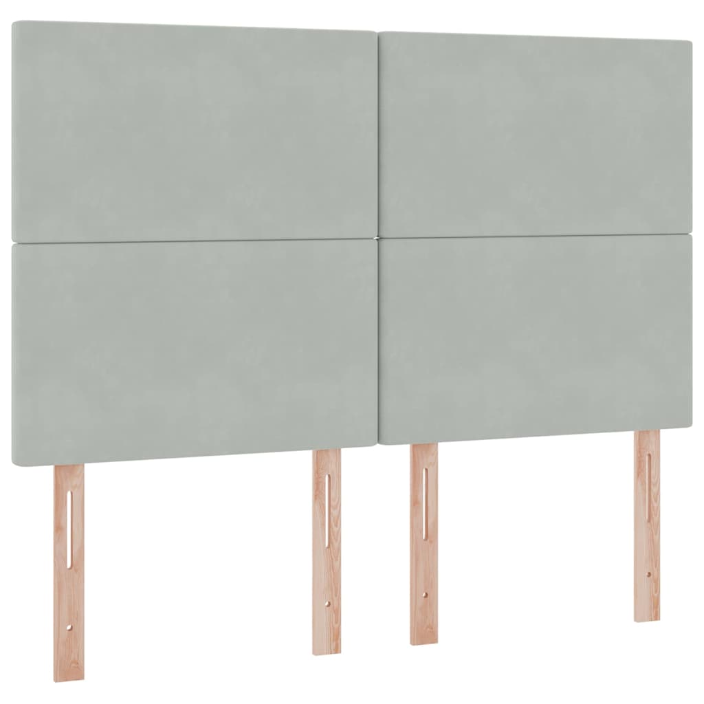 vidaXL Κρεβάτι με αποθηκευτικό χώρο και LED Ανοιχτό γκρι 140 x 190 cm