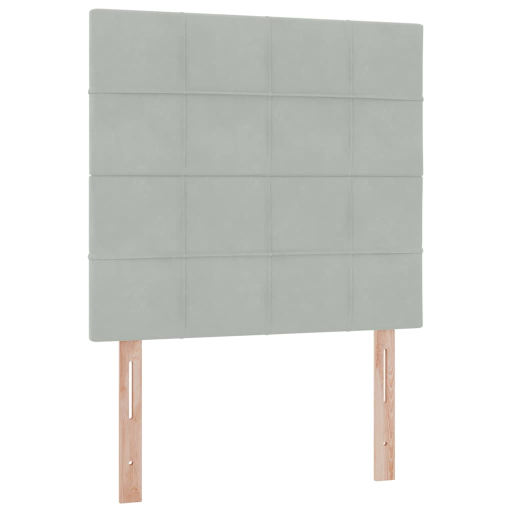 vidaXL Κρεβάτι με αποθηκευτικό χώρο και LED Ανοιχτό γκρι 100 x 200 cm