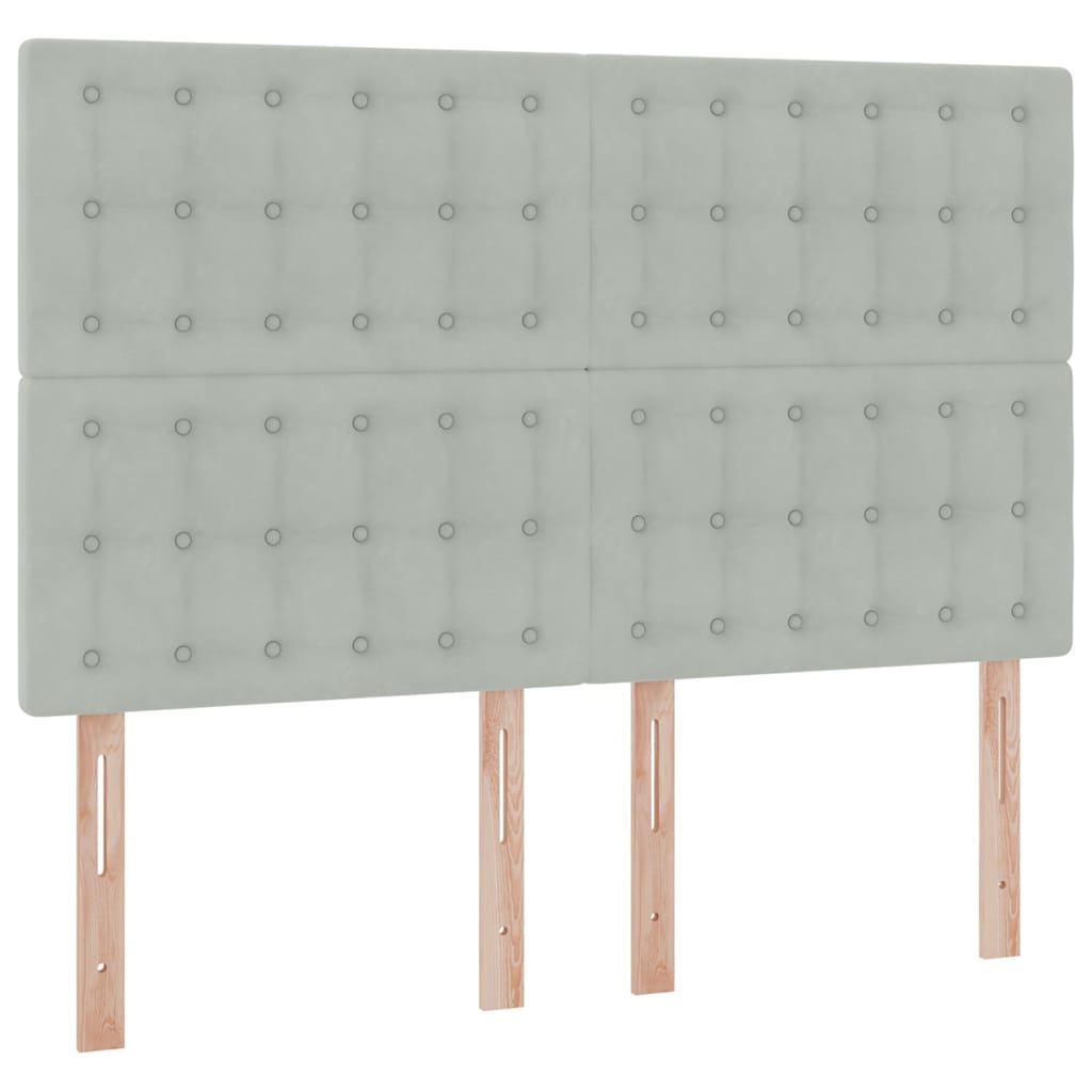 vidaXL Κρεβάτι με αποθηκευτικό χώρο και LED Ανοιχτό γκρι 140 x 200 cm