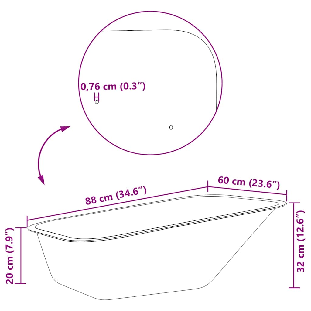 vidaXL Αντικατάσταση Δίσκου Χλοοκοπτικού Ασημί 88 x 60 x 32 εκ Ατσάλι