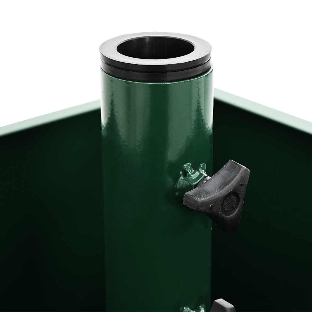 vidaXL Βάση Παρασόλ με Γλάστρα Πράσινο 45 x 45 x 45 cm Ατσάλι