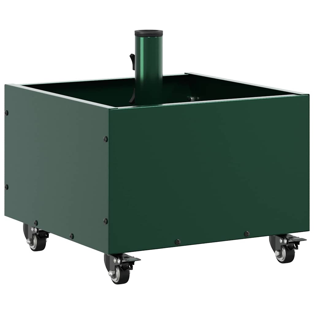 vidaXL Βάση Παρασόλ με Γλάστρα Πράσινο 45 x 45 x 45 cm Ατσάλι