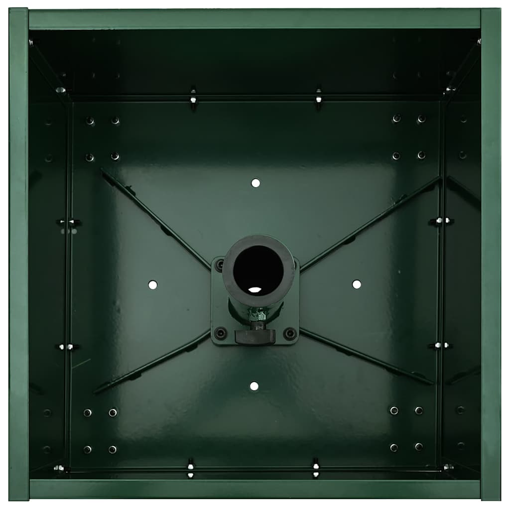 vidaXL Βάση Παρασόλ με Γλάστρα Πράσινο 45 x 45 x 45 cm Ατσάλι