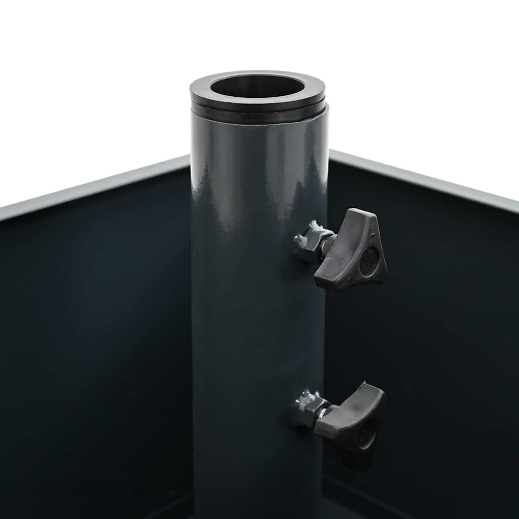 vidaXL Βάση Παρασόλ με Γλάστρα Ανθρακί 45 x 45 x 45 cm Ατσάλι